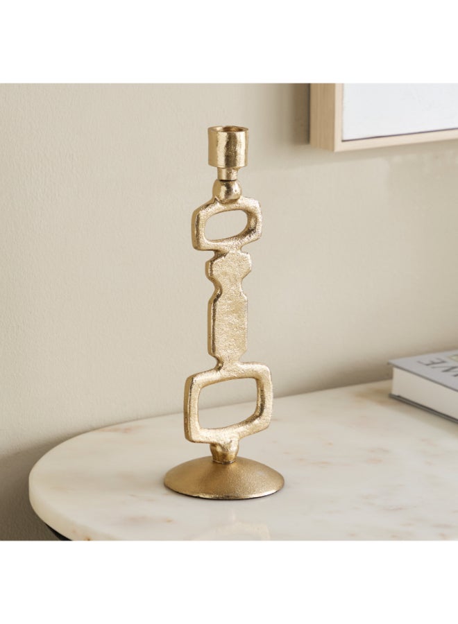 Home Box Viola Aluminium Modern Taper Candleholder - 10x10x29 cm - Image 2